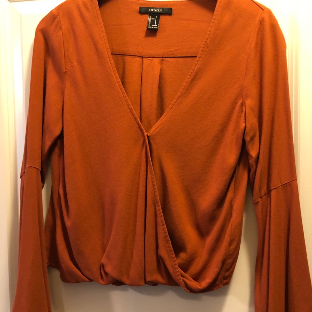 Forever 21 burnt orange blouse